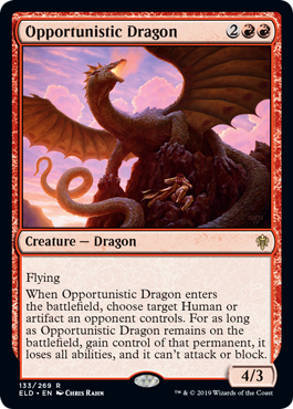 Opportunistic Dragon - Throne of Eldraine - R - 133