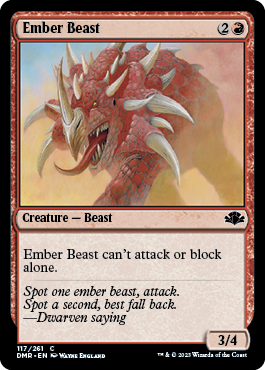 Ember Beast - Dominaria Remastered - C - 117