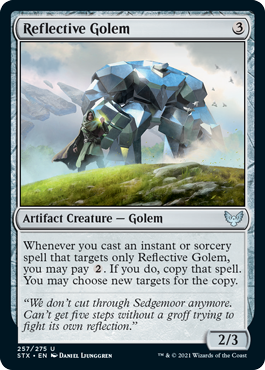 Reflective Golem - Strixhaven: School of Mages - U - 257