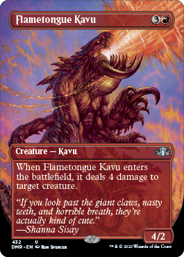 Flametongue Kavu (Borderless) - Dominaria Remastered - U - 432