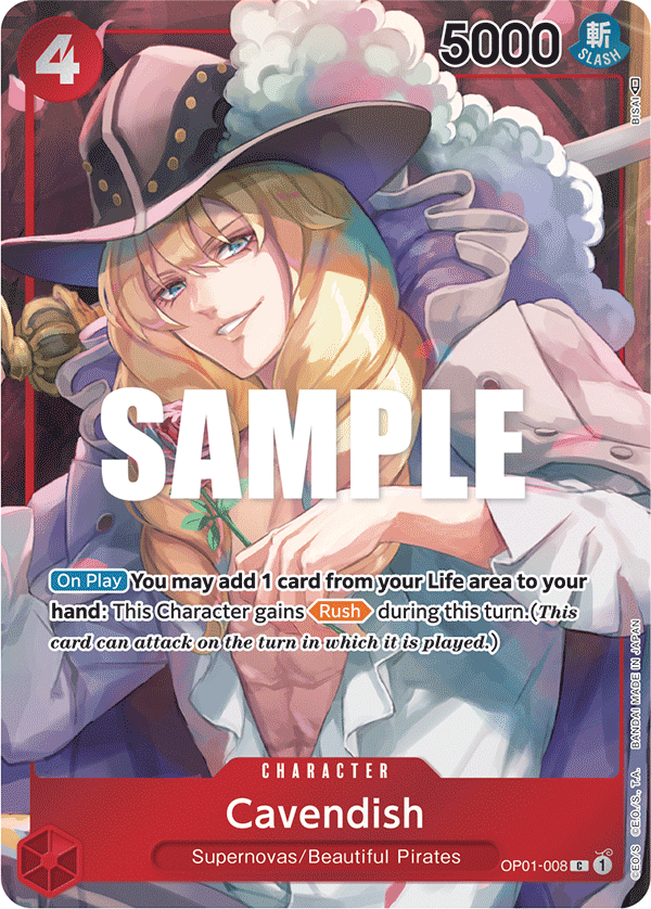 Cavendish (Box Topper) - Romance Dawn - C - OP01-008