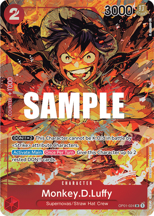 Monkey.D.Luffy (024) (Parallel) - Romance Dawn - SR - OP01-024