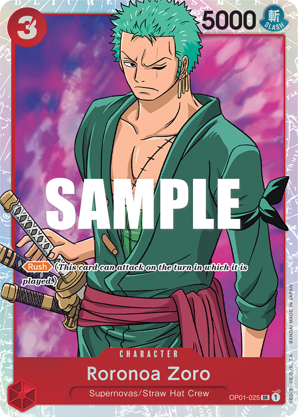 Roronoa Zoro (025) - Romance Dawn - SR - OP01-025