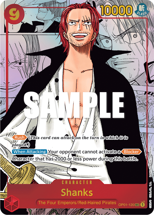 Shanks (Parallel) (Alternate Art) - Romance Dawn - SEC - OP01-120