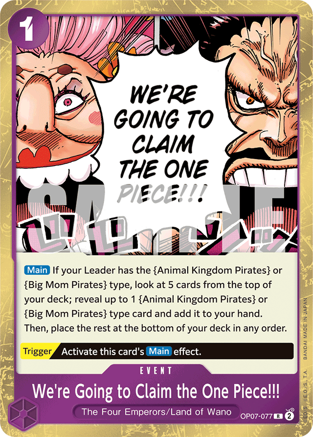 We're Going to Claim the One Piece!!! - 500 Years in the Future - R - OP07-077