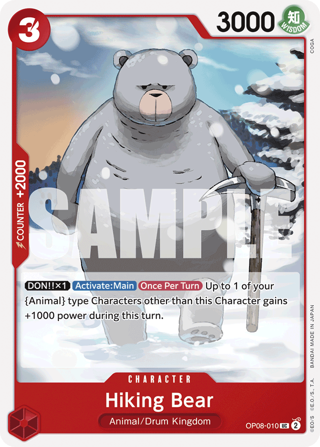 Hiking Bear - Two Legends - UC - OP08-010