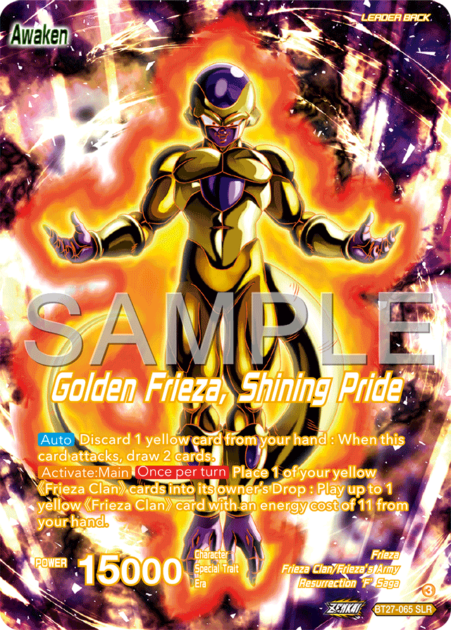 Frieza // Golden Frieza, Shining Pride (SLR) - History of Z - Special Leader Rare - BT27-065