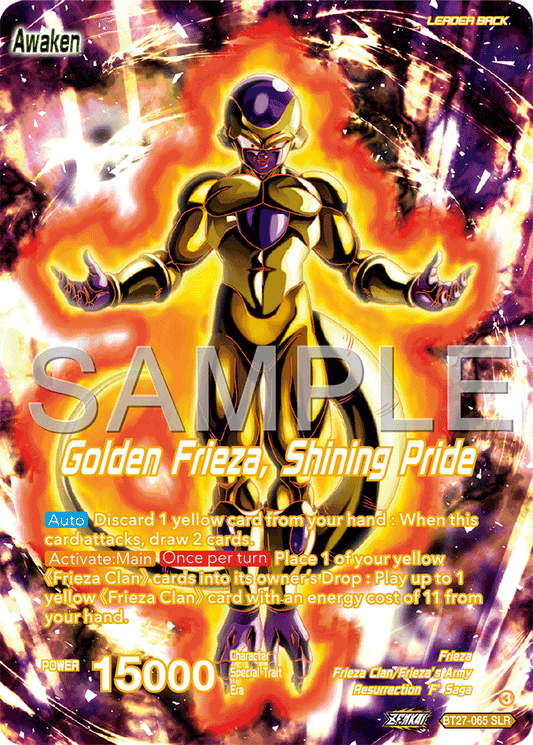 Frieza // Golden Frieza, Shining Pride (SLR) - History of Z - Special Leader Rare - BT27-065