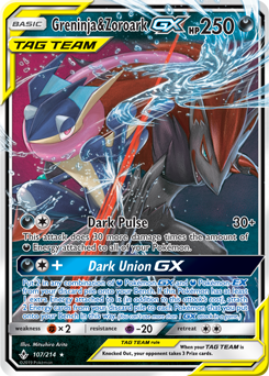 Greninja & Zoroark GX - SM - Unbroken Bonds - Ultra Rare - 107