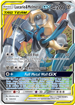 Lucario & Melmetal GX - SM - Unbroken Bonds - Ultra Rare - 120