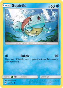 Squirtle - SM - Unbroken Bonds - Common - 33