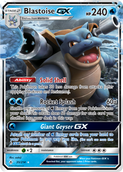 Blastoise GX - SM - Unbroken Bonds - Ultra Rare - 35/214