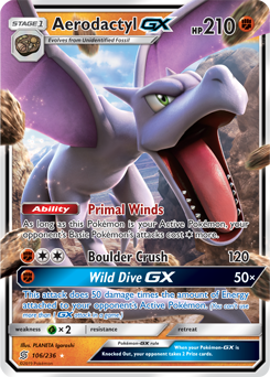 Aerodactyl GX - SM - Unified Minds - Ultra Rare - 106/236