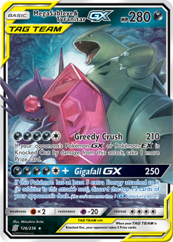 Mega Sableye & Tyranitar GX - SM - Unified Minds - Ultra Rare - 126/236