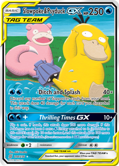 Slowpoke & Psyduck GX (Alternate Full Art) - SM - Unified Minds - Ultra Rare - 218/236