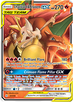 Charizard & Braixen GX - SM - Cosmic Eclipse - Ultra Rare - 22/236