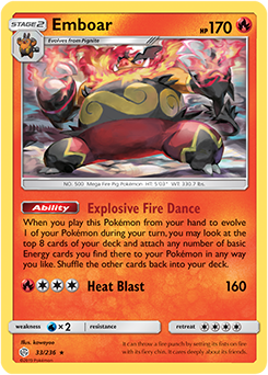 Emboar - SM - Cosmic Eclipse - Rare - 33/236