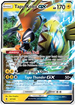 Tapu Koko GX - SM - Guardians Rising - Ultra Rare - 47