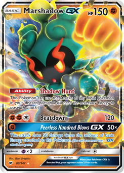 Marshadow GX - SM - Burning Shadows - Ultra Rare - 80