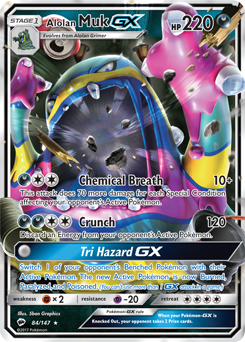 Alolan Muk GX - SM - Burning Shadows - Ultra Rare - 84