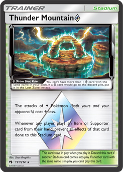 Thunder Mountain Prism Star - SM - Lost Thunder - Prism Rare - 191