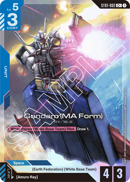 Gundam (MA Form) (C+) - Starter Deck 01: Heroic Beginnings - C+ - ST01-002