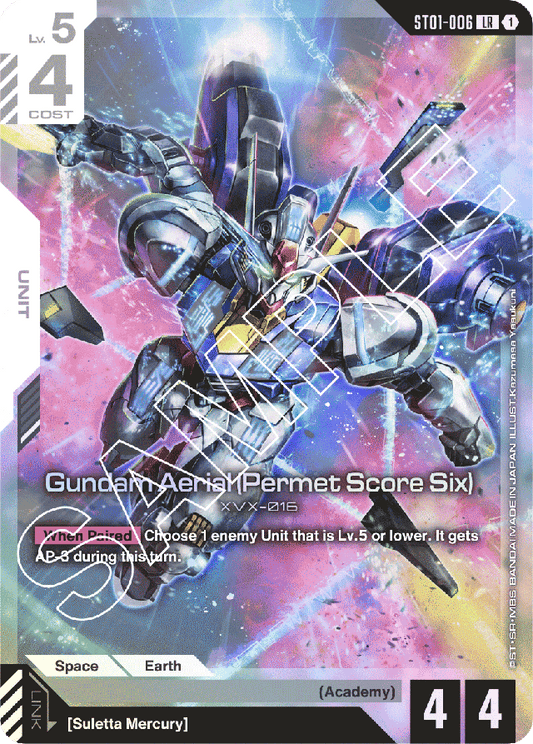 Gundam Aerial (Permet Score Six) - Starter Deck 01: Heroic Beginnings - Legend Rare - ST01-006