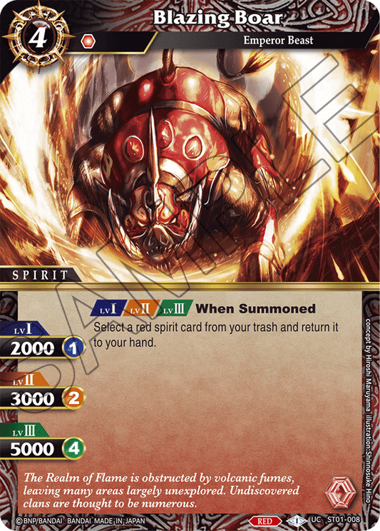Blazing Boar - Starter Deck 01: Dragon Onslaught - Uncommon - ST01-008