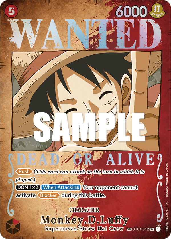 Monkey.D.Luffy (Wanted Poster) - Pillars of Strength - SR - ST01-012