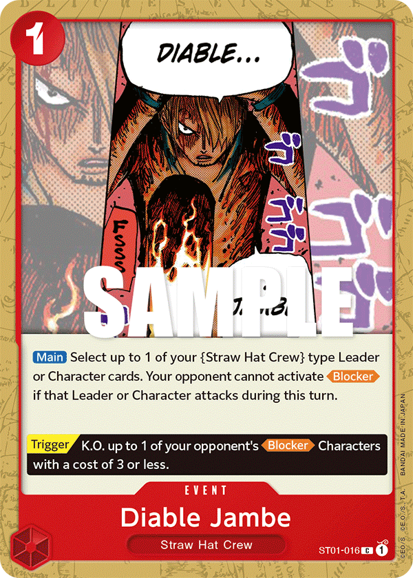 Diable Jambe - Starter Deck 1: Straw Hat Crew - C - ST01-016