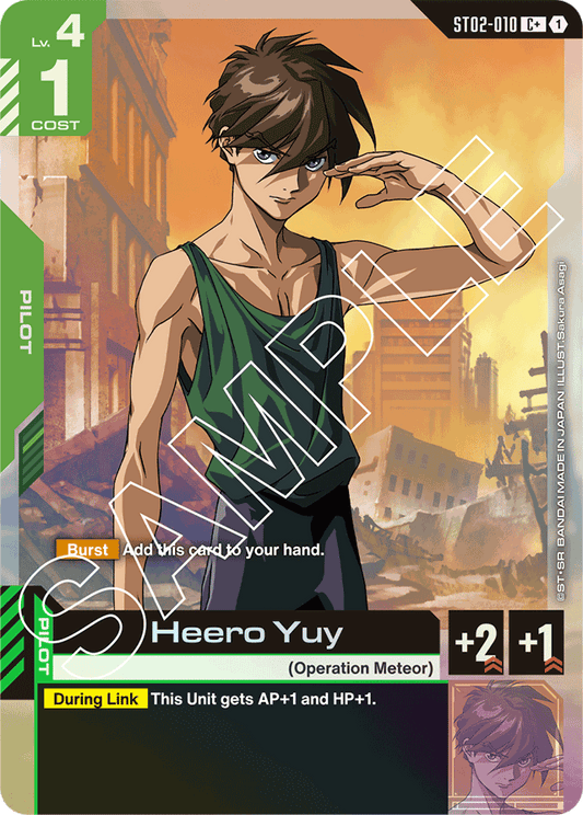 Heero Yuy (C+) - Starter Deck 02: Wings of Advance - C+ - ST02-010