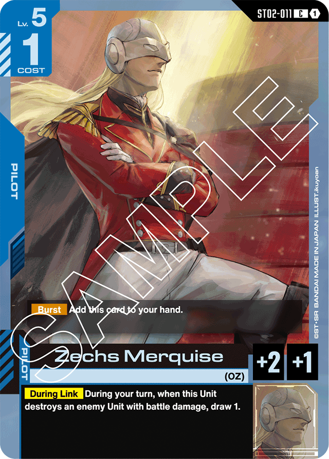 Zechs Merquise - Starter Deck 02: Wings of Advance - Common - ST02-011