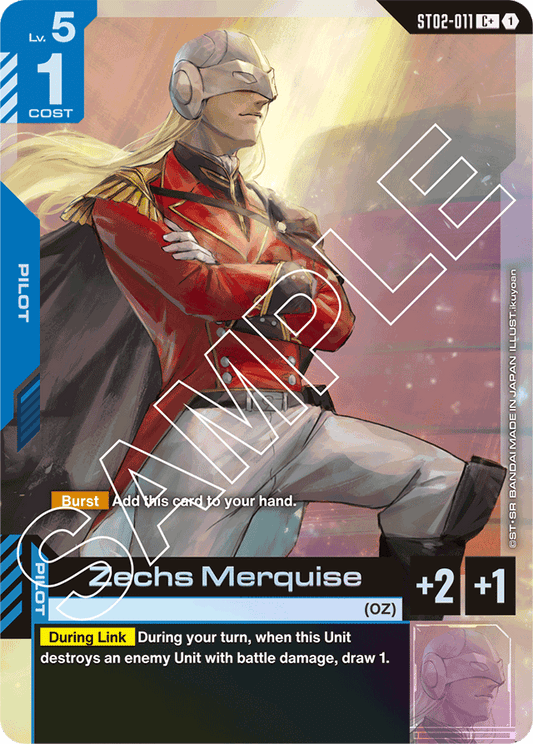 Zechs Merquise (C+) - Starter Deck 02: Wings of Advance - C+ - ST02-011