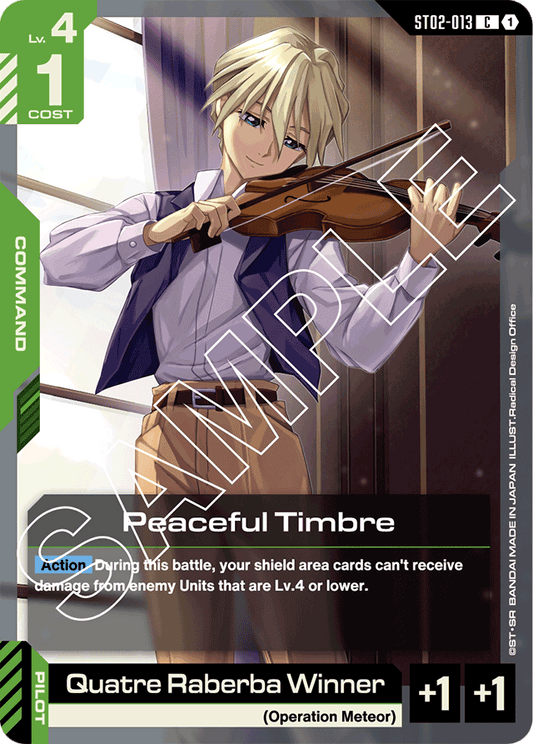 Peaceful Timbre - Starter Deck 02: Wings of Advance - Common - ST02-013