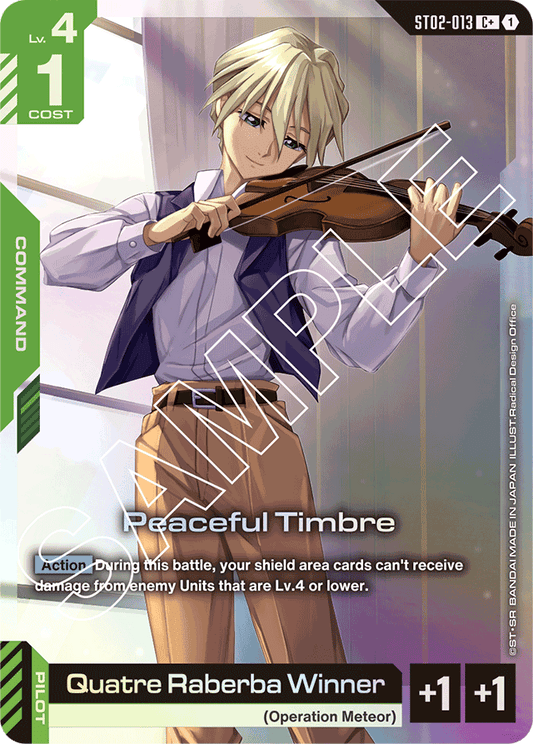 Peaceful Timbre (C+) - Starter Deck 02: Wings of Advance - C+ - ST02-013