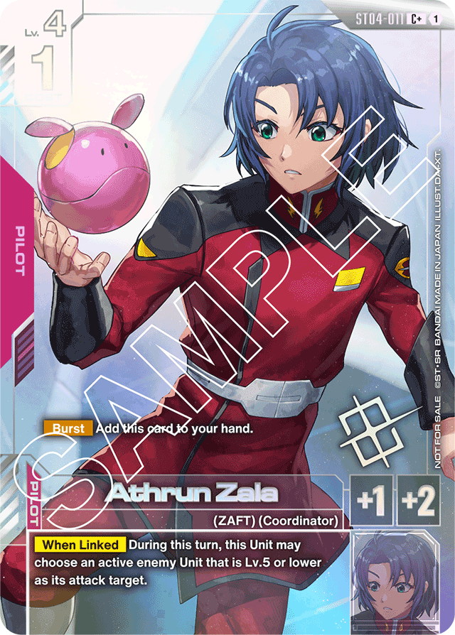 Athrun Zala (Store Tournament Winner Pack 01) - Gundam Promotional Cards - C+ - ST04-011