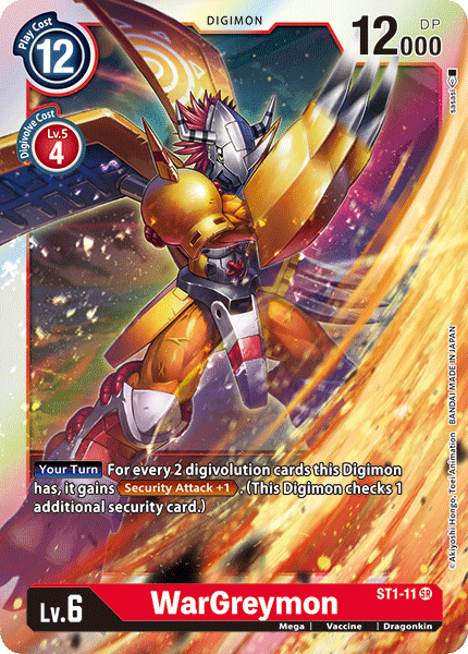 WarGreymon - Starter Deck 01: Gaia Red - Super Rare - ST1-11 SR
