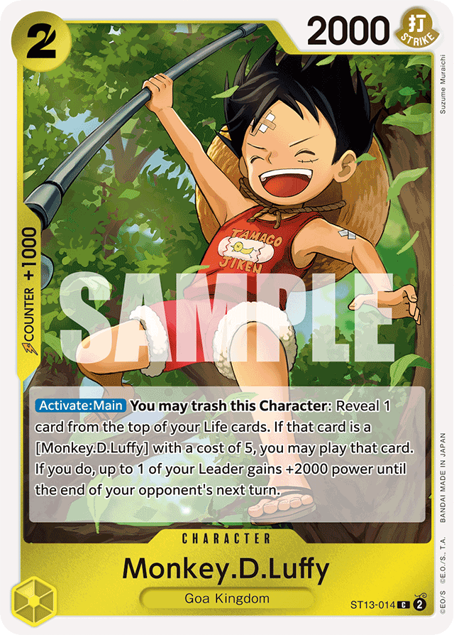 Monkey.D.Luffy (014) - Ultra Deck: The Three Brothers - C - ST13-014