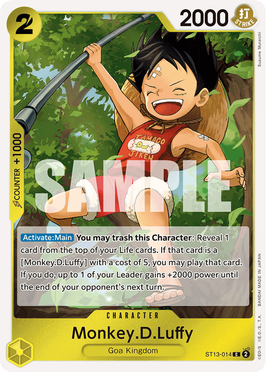 Monkey.D.Luffy (014) - Ultra Deck: The Three Brothers - C - ST13-014