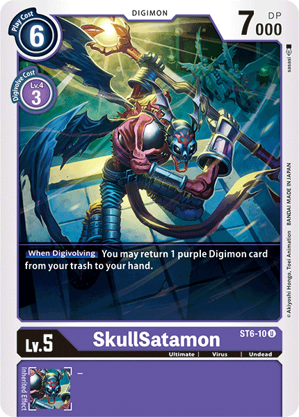SkullSatamon - Starter Deck 06: Venomous Violet - Uncommon - ST6-10 U