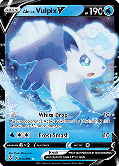 Alolan Vulpix V - SWSH12: Silver Tempest - Ultra Rare - 033/195