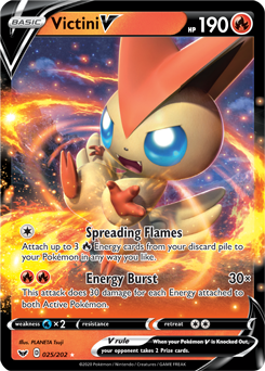 Victini V - SWSH01: Sword & Shield Base Set - Ultra Rare - 025/202