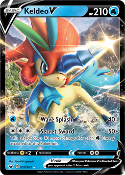 Keldeo V - SWSH01: Sword & Shield Base Set - Ultra Rare - 053/202