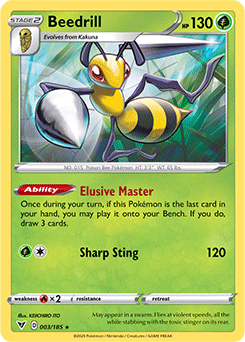 Beedrill - SWSH04: Vivid Voltage - Rare - 003/185