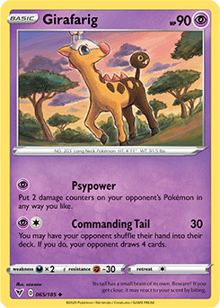 Girafarig - SWSH04: Vivid Voltage - Uncommon - 065/185