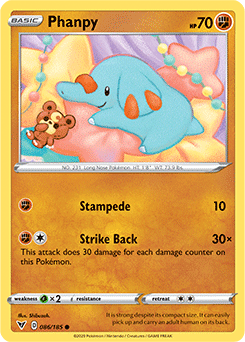 Phanpy - SWSH04: Vivid Voltage - Common - 086/185