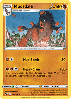 Mudsdale - SWSH04: Vivid Voltage - Rare - 097/185