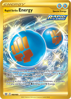 Rapid Strike Energy (Secret) - SWSH05: Battle Styles - Secret Rare - 182/163