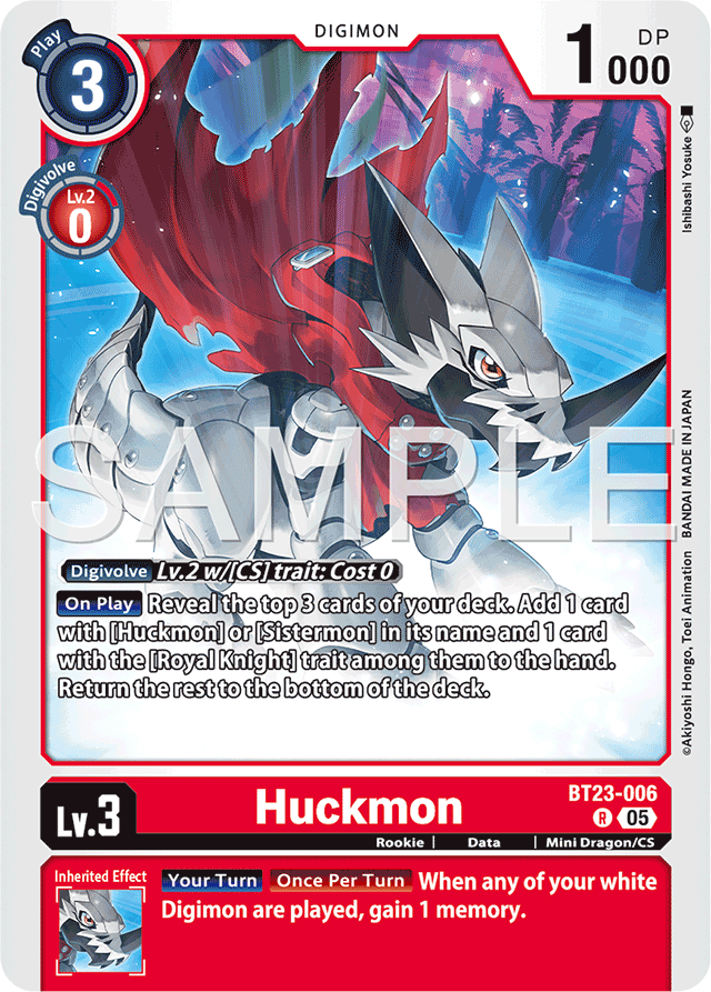 Huckmon - Hackers' Slumber - Rare - BT23-006 R