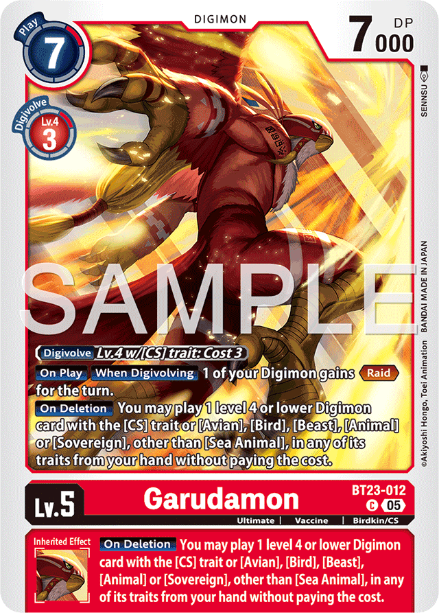 Garudamon - Hackers' Slumber - Common - BT23-012 C